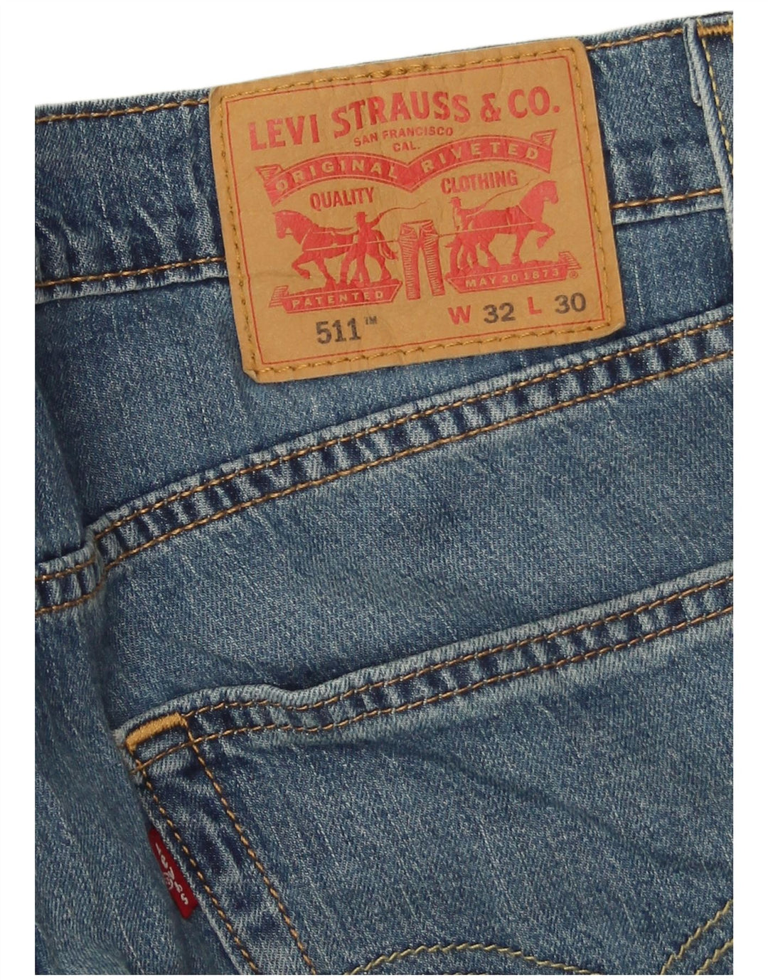 Levi's Masculino 511 Slim Jeans W32 L30 Azul Algodão