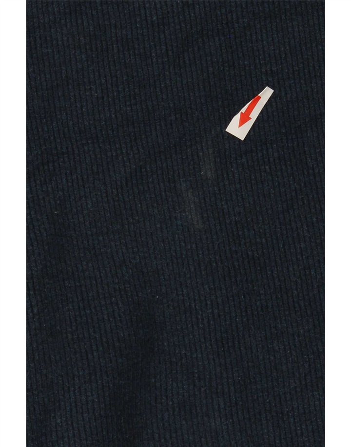 Suéter masculino Marks & Spencer com zíper e gola 3XL poliéster azul marinho