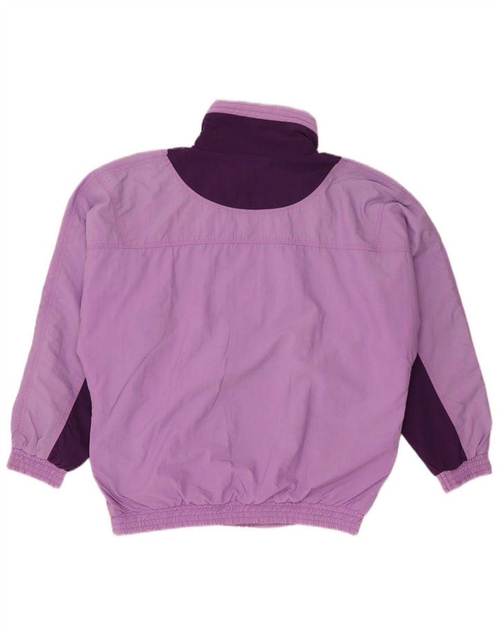 Lotto feminino reversível oversized agasalho top jaqueta Reino Unido 14 médio roxo