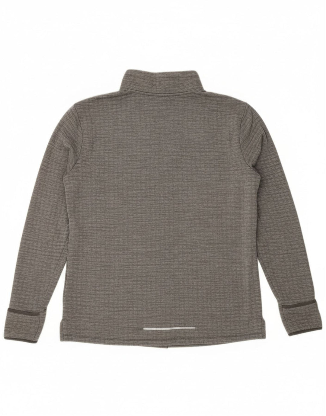 Pulôver masculino Nike com zíper e gola alta, moletom grande cinza manchado de poliéster