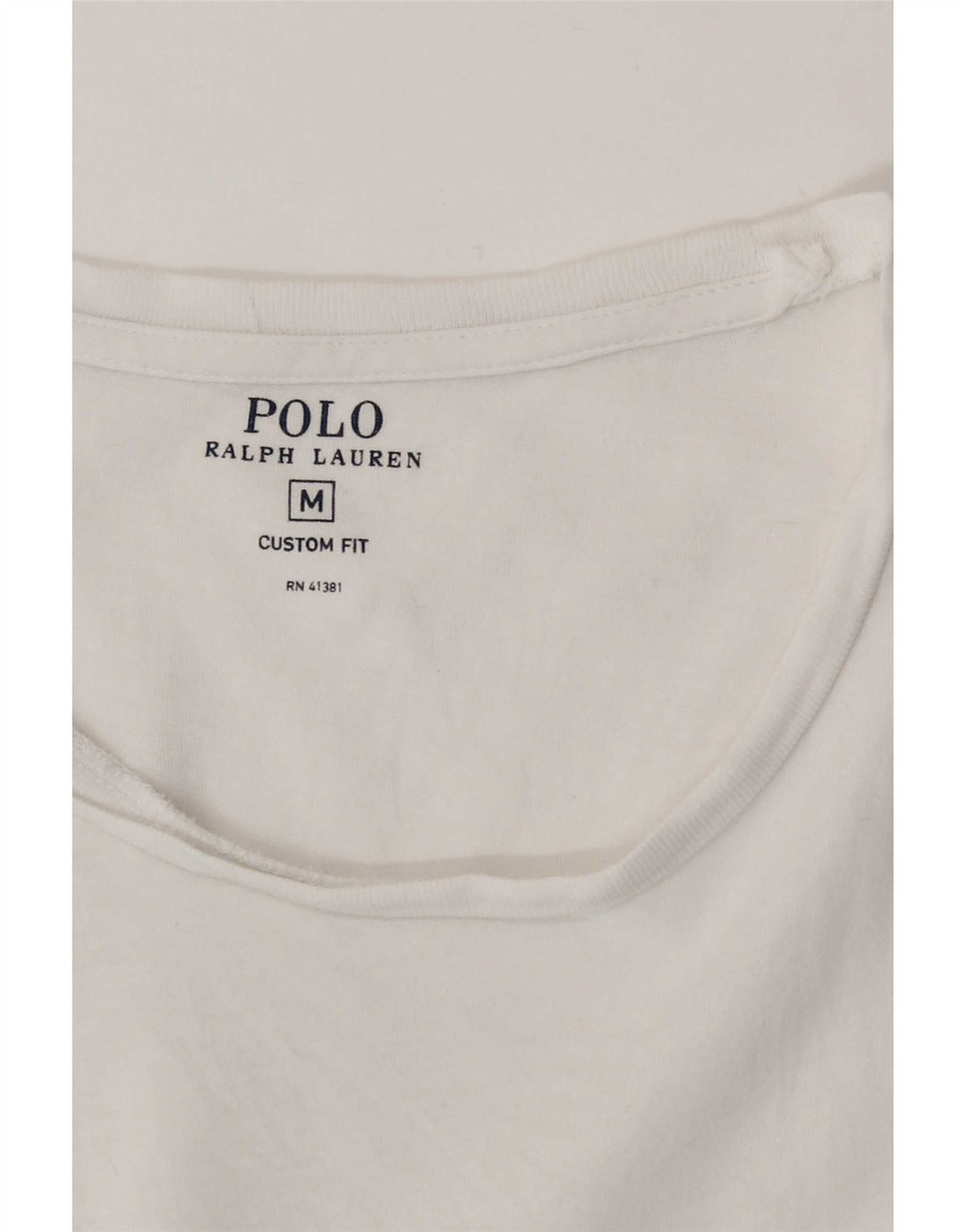 Polo Ralph Lauren Mens Custom Fit Camiseta Top Médio Branco