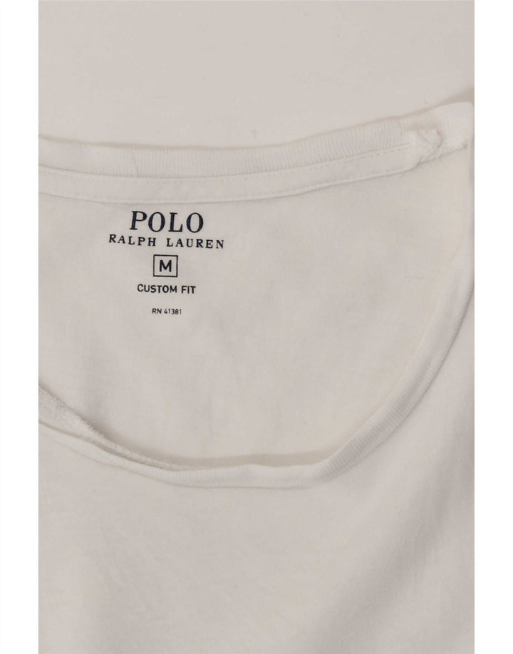 Polo Ralph Lauren Mens Custom Fit Camiseta Top Médio Branco