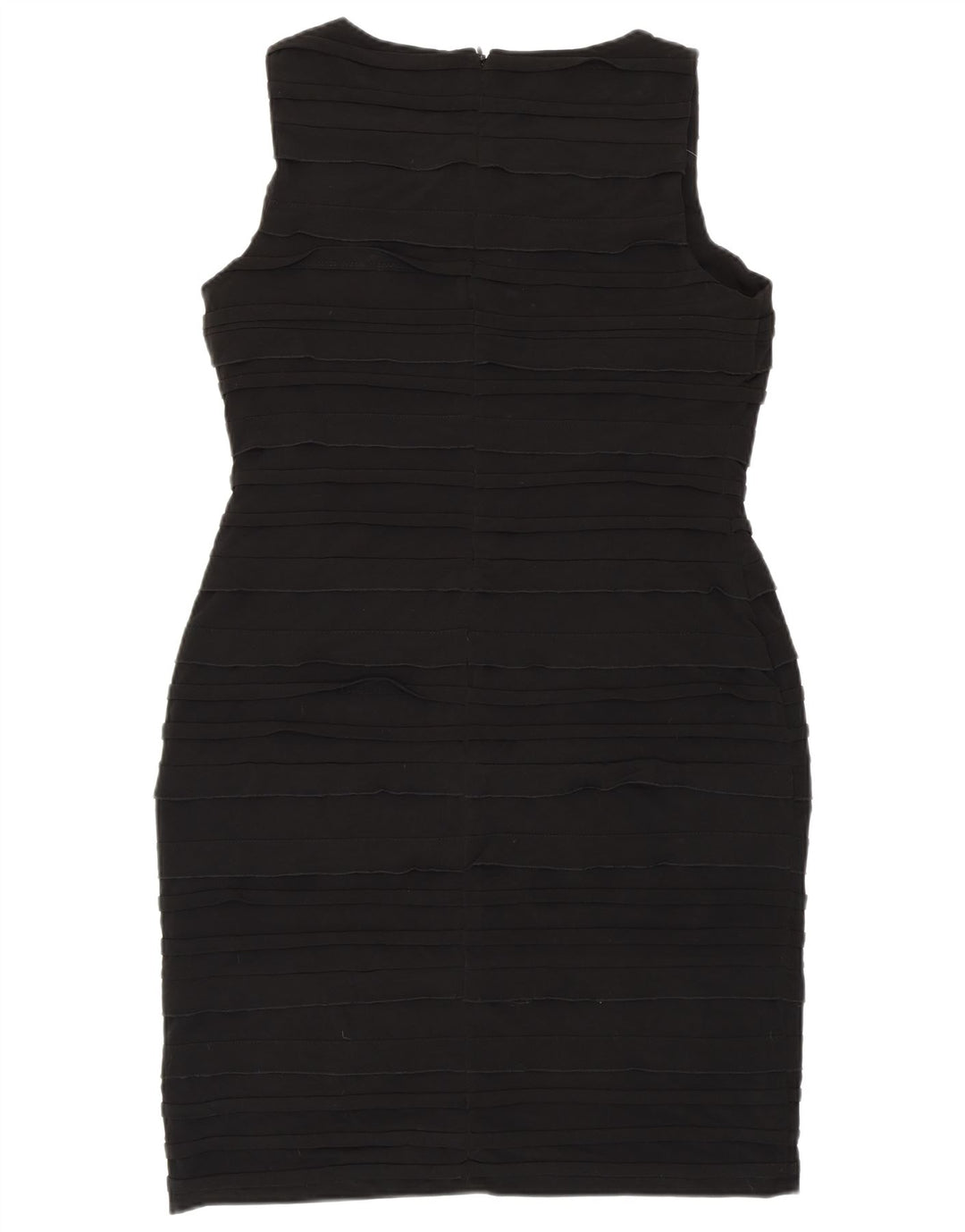CALVIN KLEIN Vestido feminino sem mangas com bainha US 12 grande poliéster preto