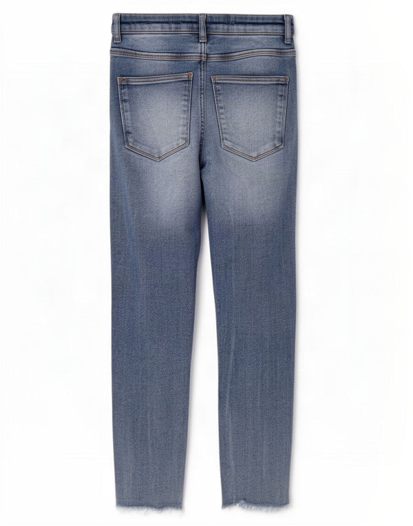 Calça jeans skinny feminina Zara com cintura alta EU 38 pequeno W24 L25 algodão azul