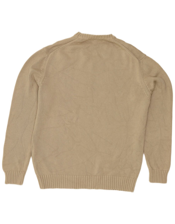Suéter masculino ZARA com decote em V XL algodão bege