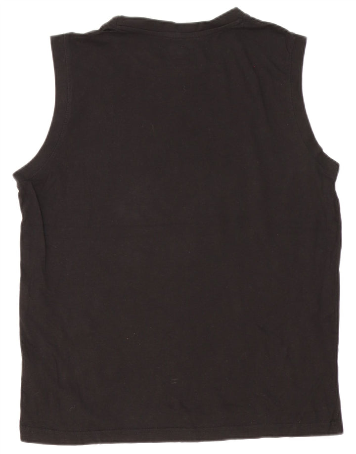 Colete gráfico masculino Kappa Top XL de algodão preto