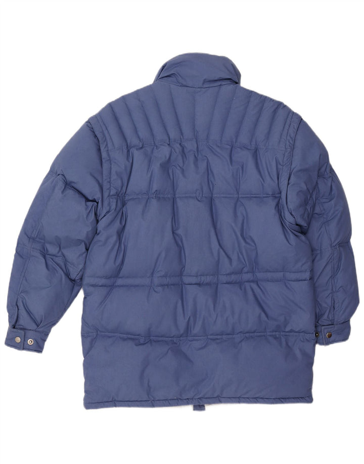 Jaqueta acolchoada masculina VINTAGE IT 48 poliéster azul médio