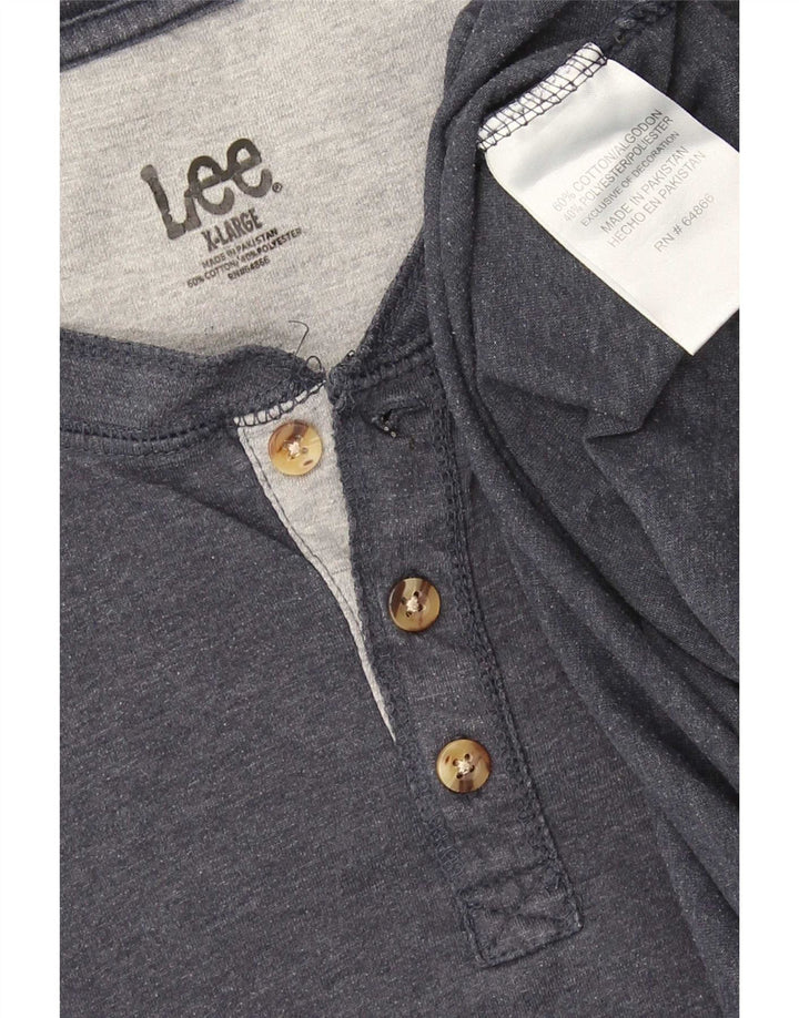 Camiseta masculina Lee Top XL algodão cinza