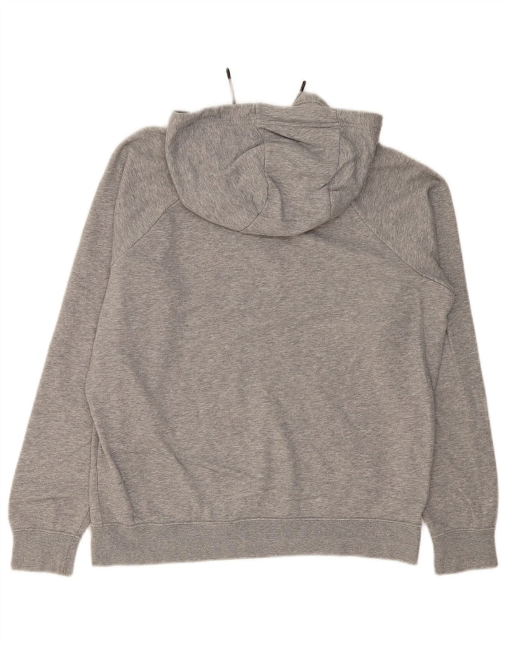 NIKE Mens Graphic Hoodie Jumper Médio Cinza Algodão Flecked
