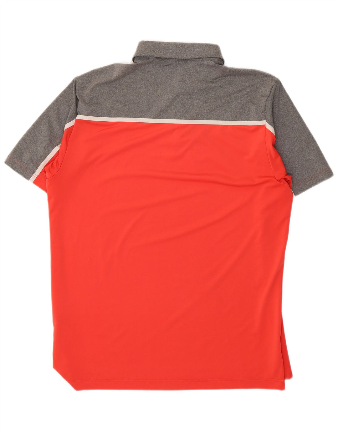 Adidas Mens Polo Shirt Grande Vermelho Colorblock Poliéster