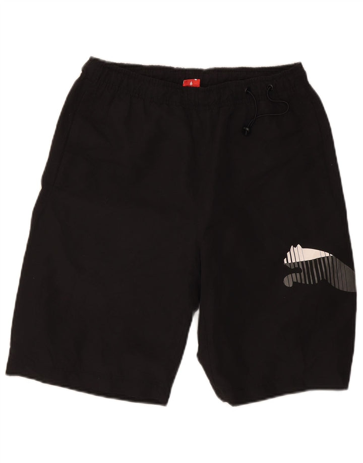 Shorts esportivos gráficos masculinos Puma pequenos pretos