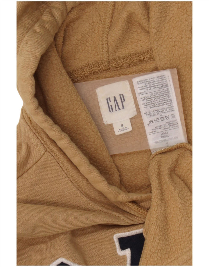 Suéter com capuz gráfico masculino Gap pequeno algodão bege