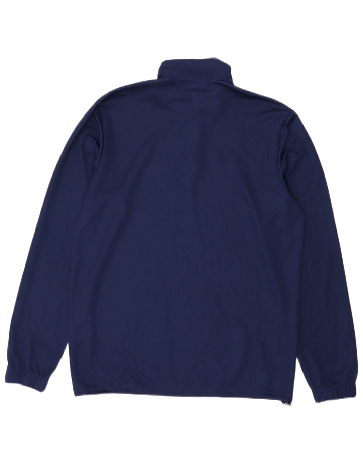Adidas Mens Aeroready Zip Neck Pullover Treino Top Grande Azul Marinho