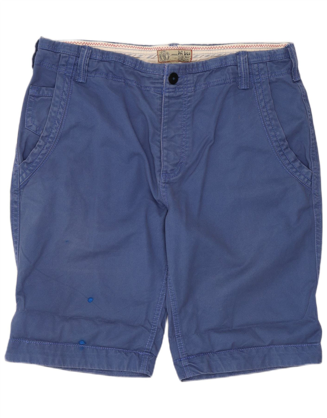 Shorts Chino Masculino Fat Face W36 Grande Algodão Azul