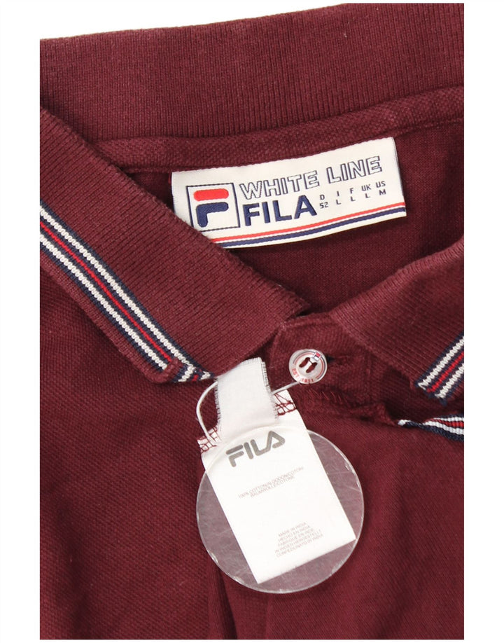 Camisa polo masculina Fila grande algodão marrom