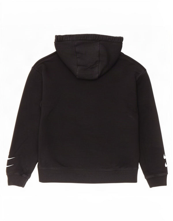 Jumper com capuz gráfico masculino Nike pequeno algodão preto