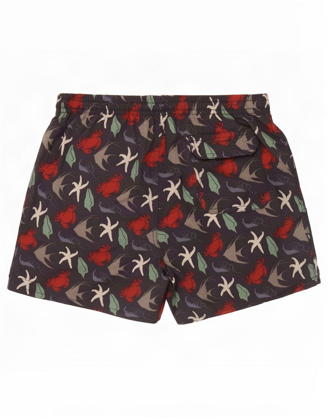 Shorts de natação masculino Scout com padrão abstrato médio azul marinho poliamida
