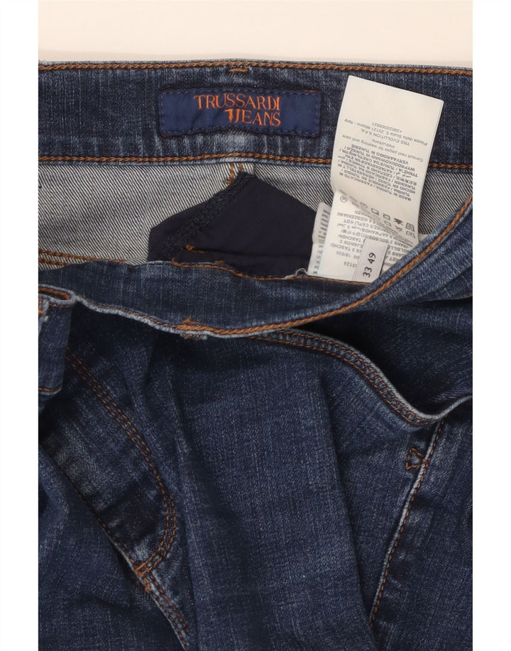 TRUSSARDI Mens Jeans Slim W33 L30 Azul Algodão