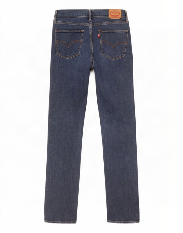 Calça jeans feminina Levi's 724 High Rise Straight W29 L34 azul marinho algodão