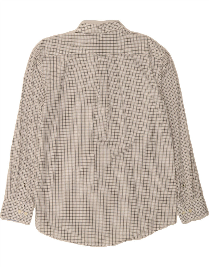 IZOD Mens Shirt Medium White Check Cotton Vintage Izod and Second-Hand Izod from Messina Hembry 