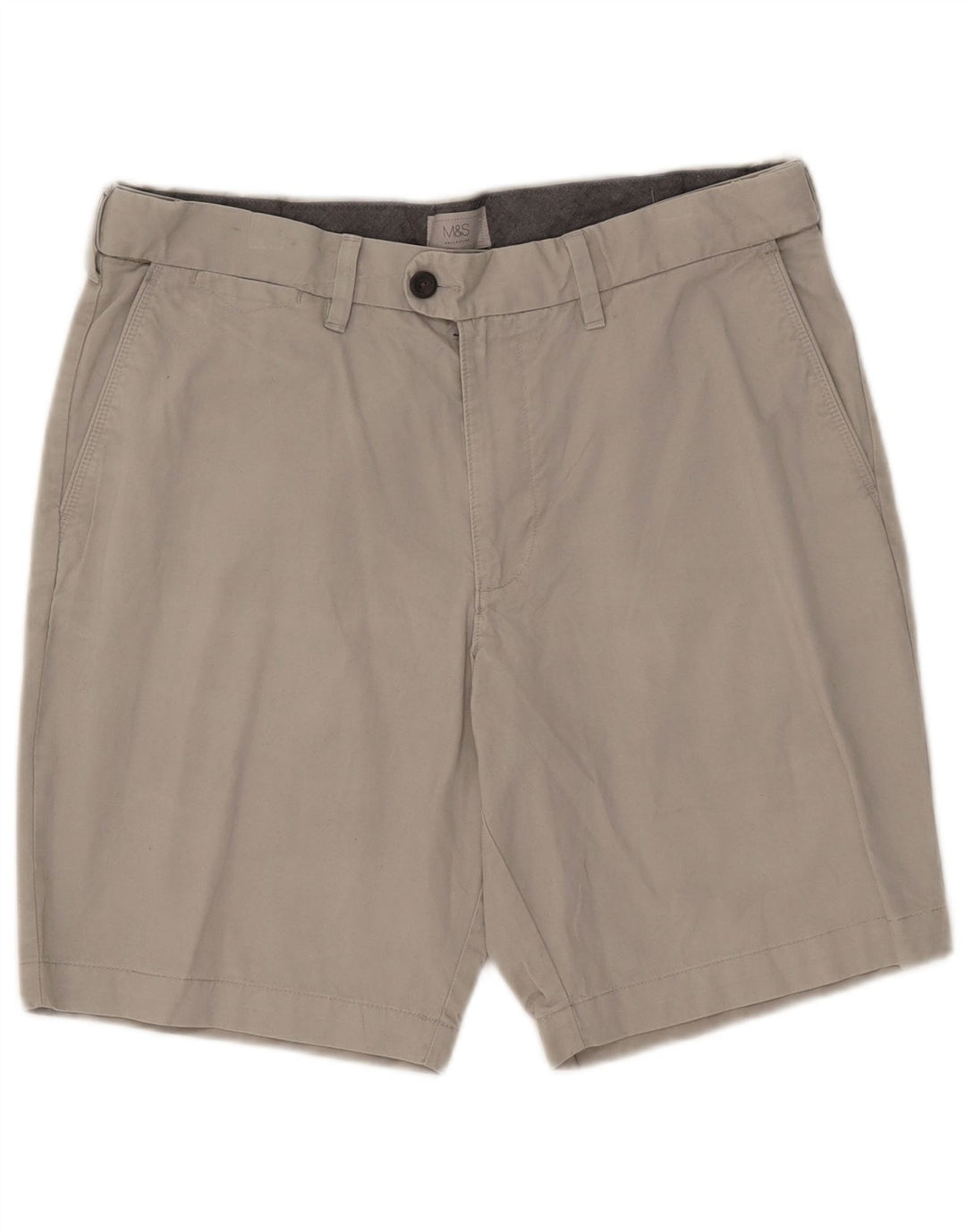 Shorts Chino masculino Marks & Spencer W36 grande algodão cinza