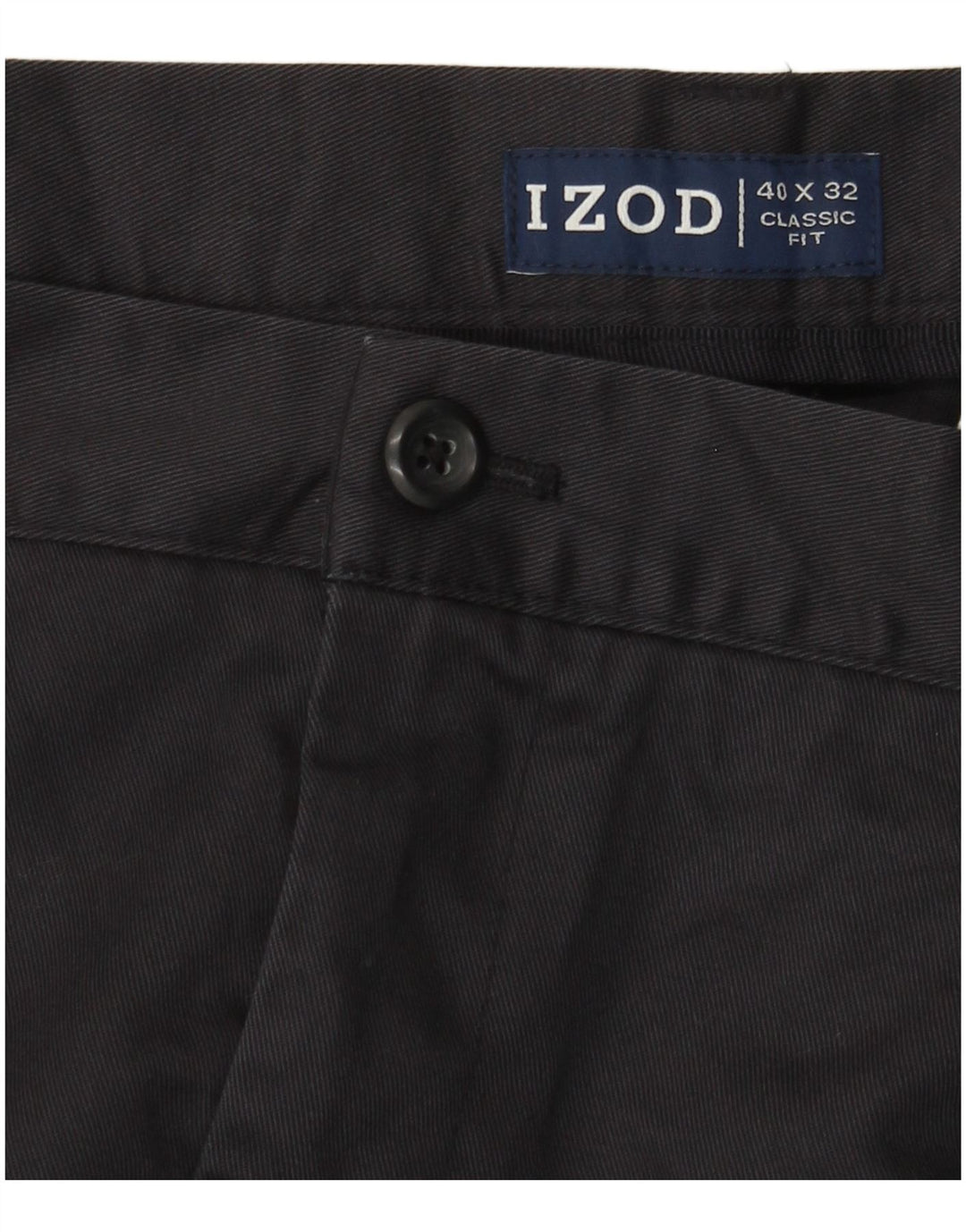Calça cortada masculina IZOD Classic Fit W40 L25 azul marinho