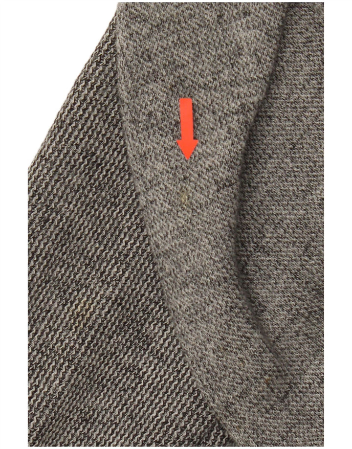 Jaqueta blazer feminina Luisa Spagnoli com 2 botões Reino Unido 14 grande lã virgem cinza