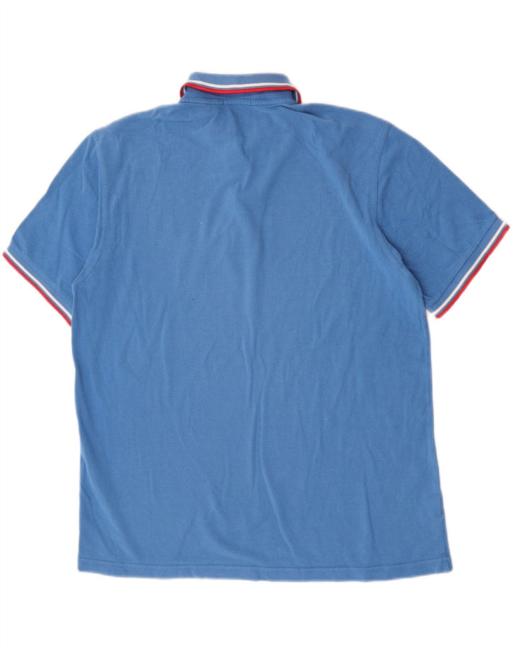 Camisa polo masculina Fred Perry XL algodão listrado azul