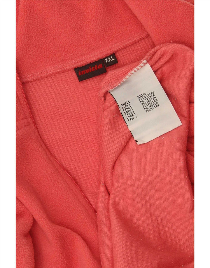 Suéter de lã feminino Invicta com zíper e gola 2XL poliéster vermelho