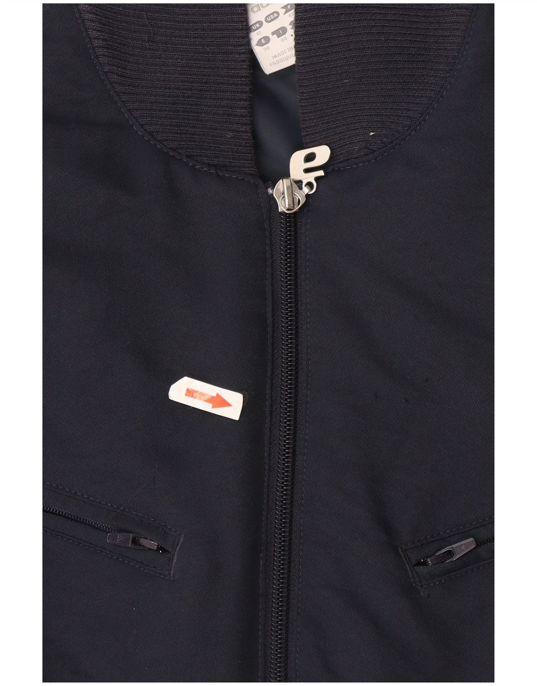 Adidas Womens Graphic Bomber Jacket UK 12 Médio Azul Marinho Poliéster