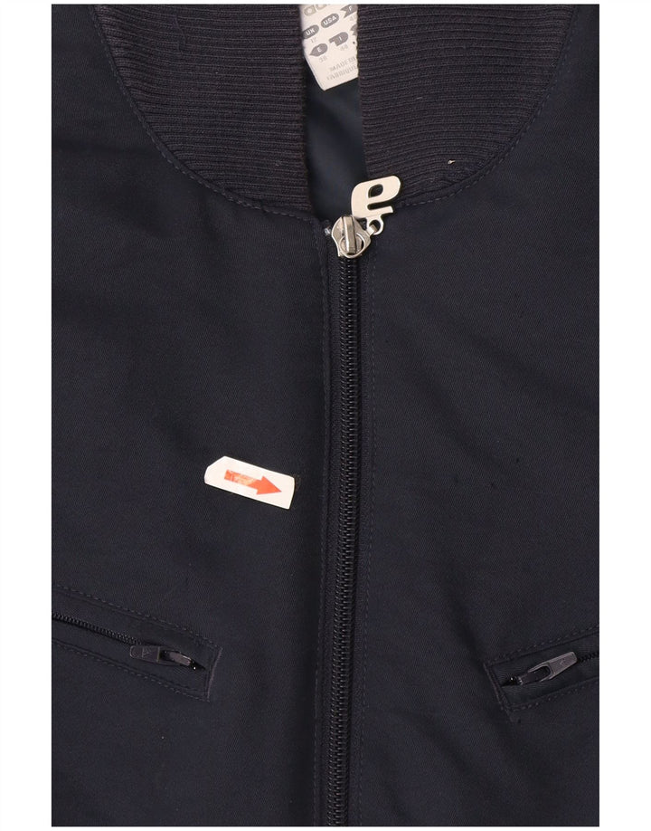 Adidas Womens Graphic Bomber Jacket UK 12 Médio Azul Marinho Poliéster