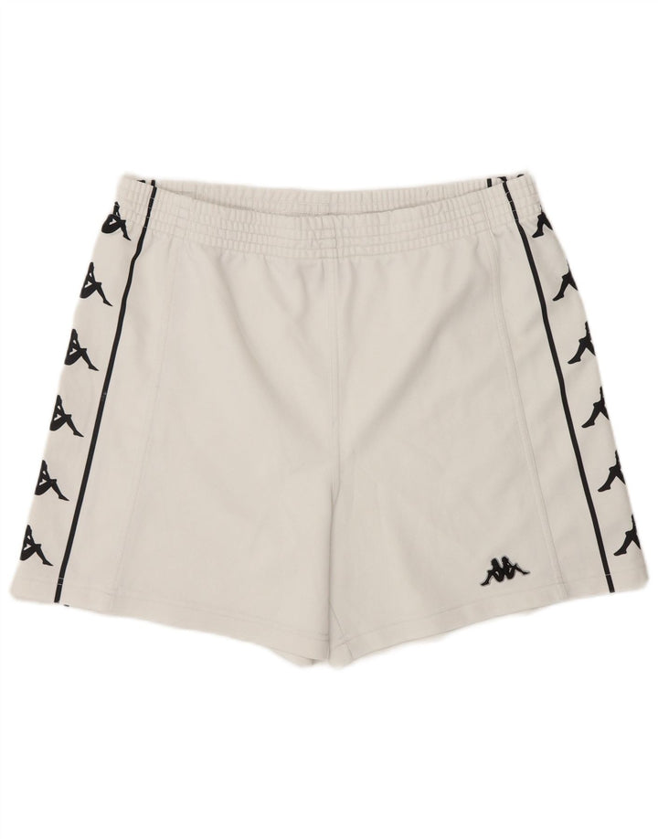 Shorts esportivos gráficos masculinos Kappa grande poliéster branco
