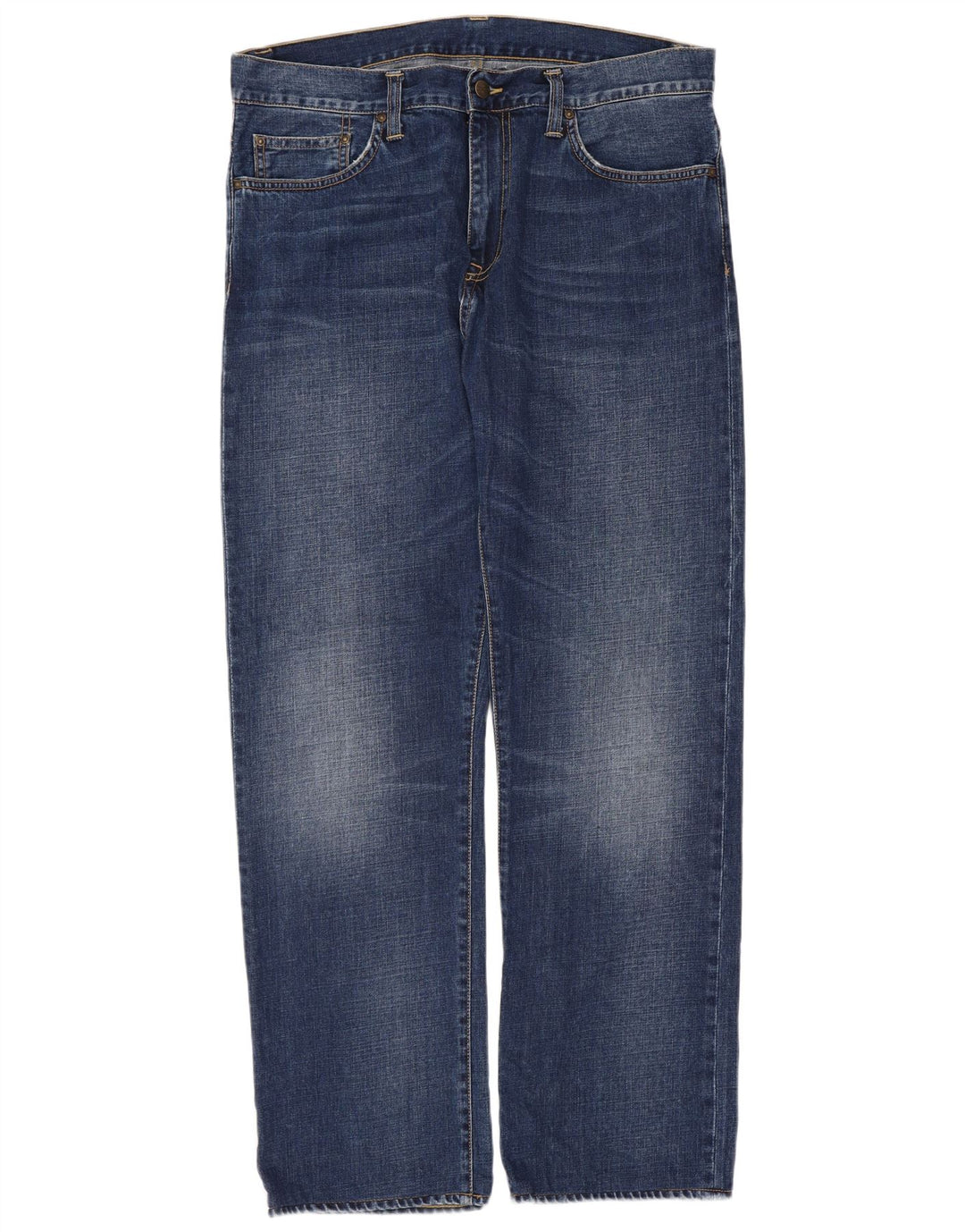 Carhartt Mens Straight Jeans W33 L32 Azul Algodão