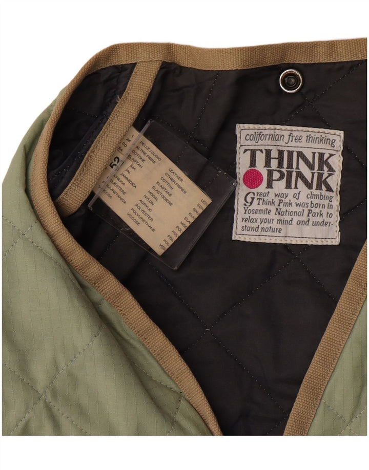 Colete acolchoado masculino Think Pink IT 52 XL verde