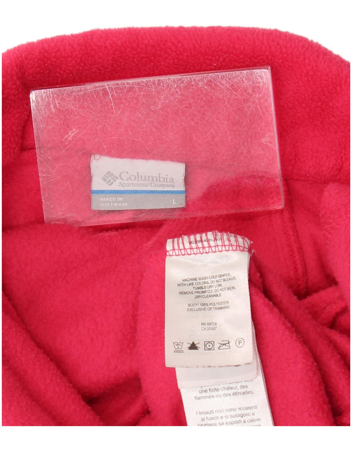 Jaqueta de lã feminina COLUMBIA UK 16 grande poliéster rosa