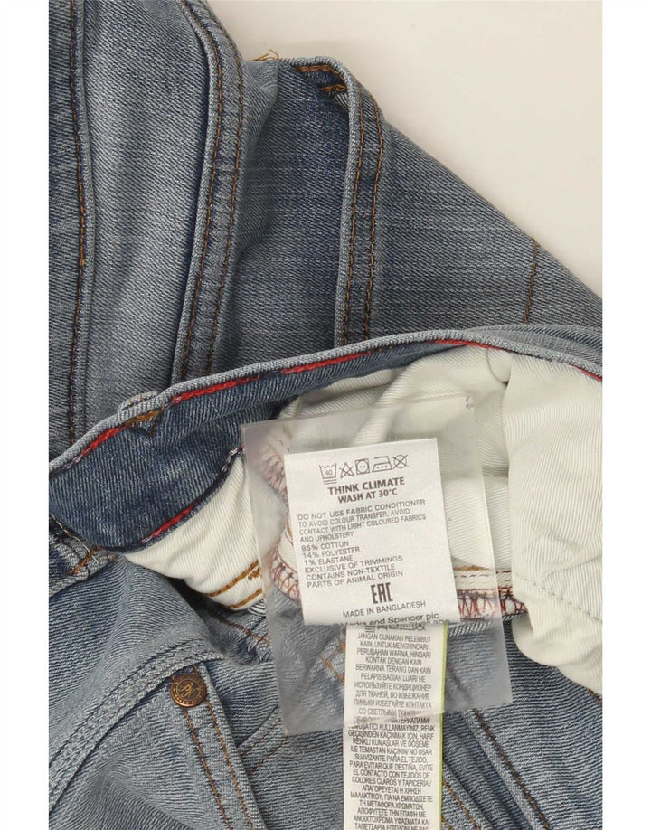 Marks & Spencer Masculino Slim Jeans W34 L31 Azul Algodão