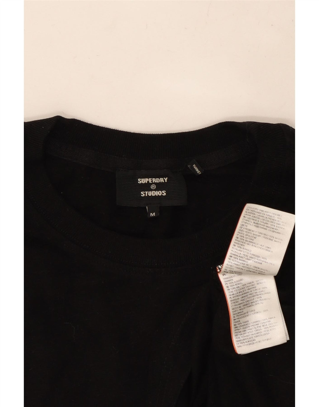 Camiseta masculina SUPERDRY Top médio algodão preto