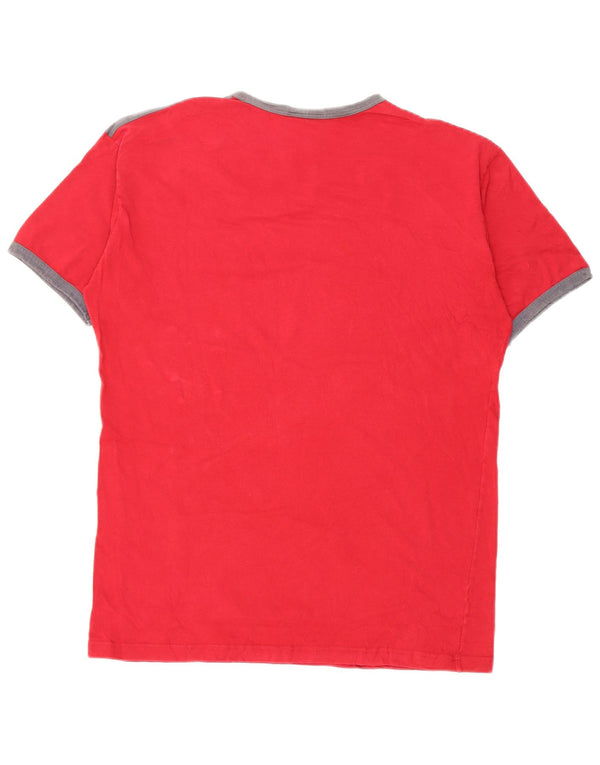 Puma Camiseta Masculina Graphic Top XL Vermelho Colorblock Algodão