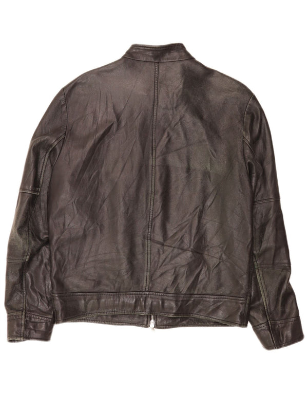 Bata Mens Bomber Jaqueta de Couro IT 50 Médio Preto