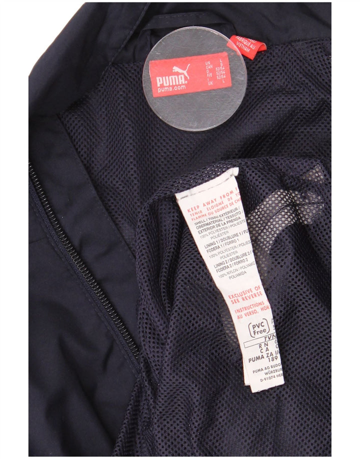 PUMA Mens Tracksuit Top Jacket Grande Azul Marinho Colourblock Poliéster