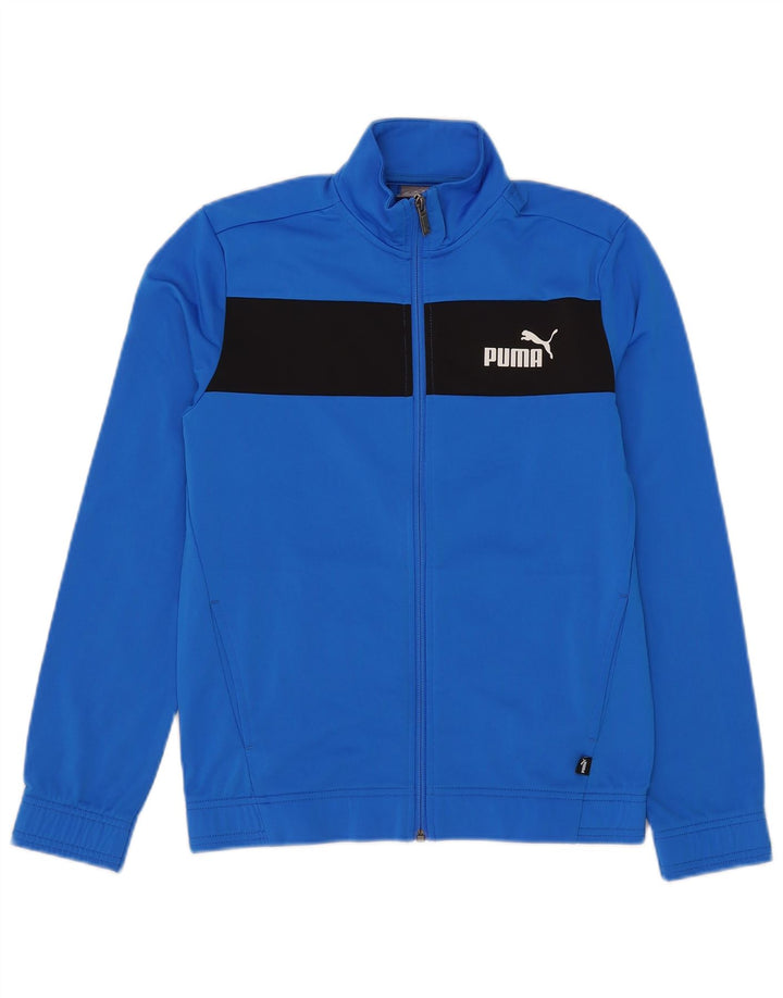 Jaqueta Puma Meninos Treino Top 13-14 Anos Azul Colorblock Poliéster