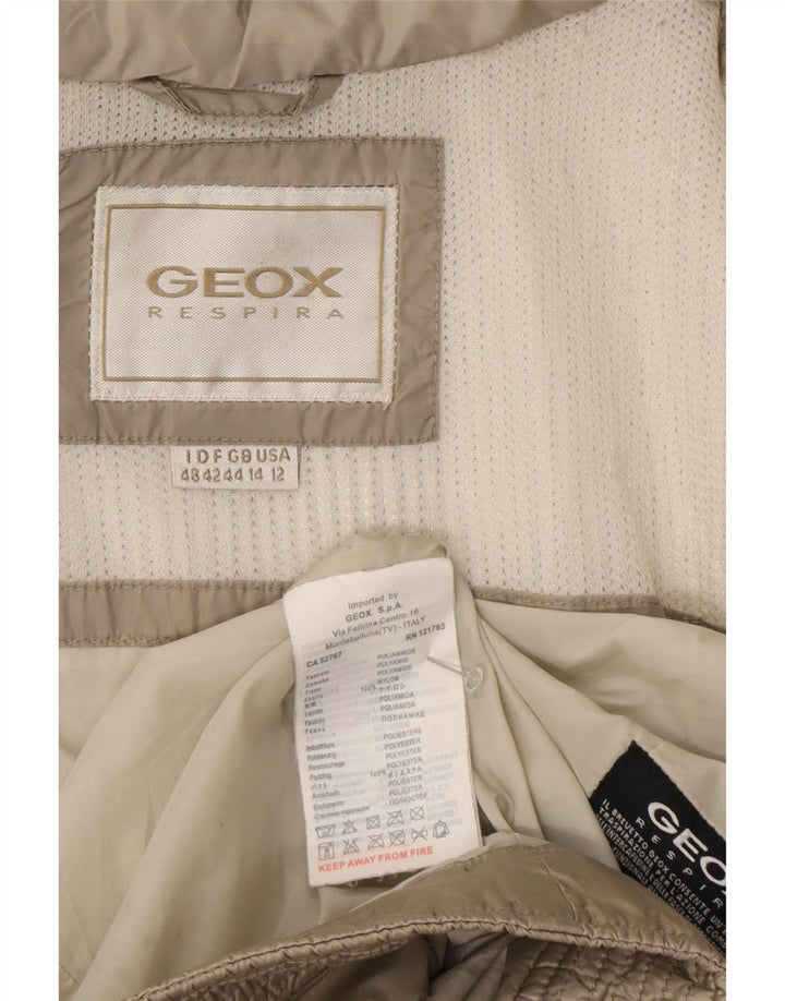 Jaqueta Geox Feminina Respira Acolchoada UK 14 Grande Poliamida Cinza