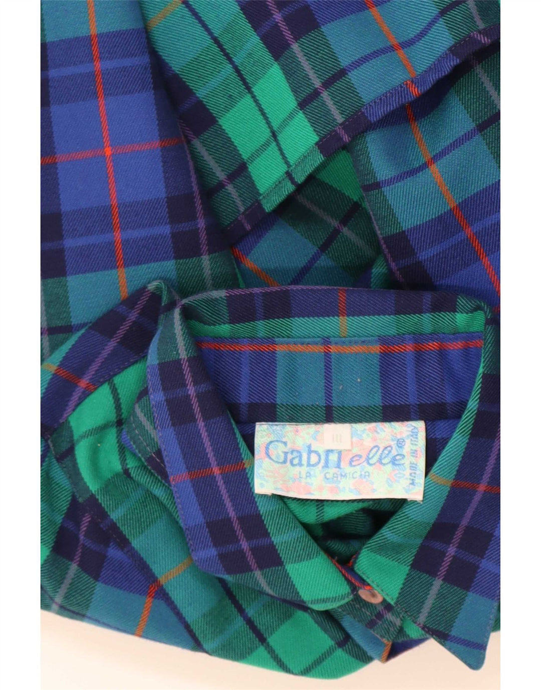 Camisa feminina de flanela Gabri elle La Camicia UK 16 grande xadrez multicolorida