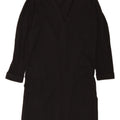 Suéter feminino Lipsy Longline aberto com cardigan UK 16 grande poliéster preto