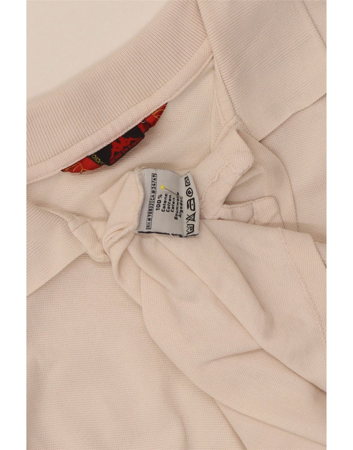 Camisa polo masculina Kappa algodão bege médio