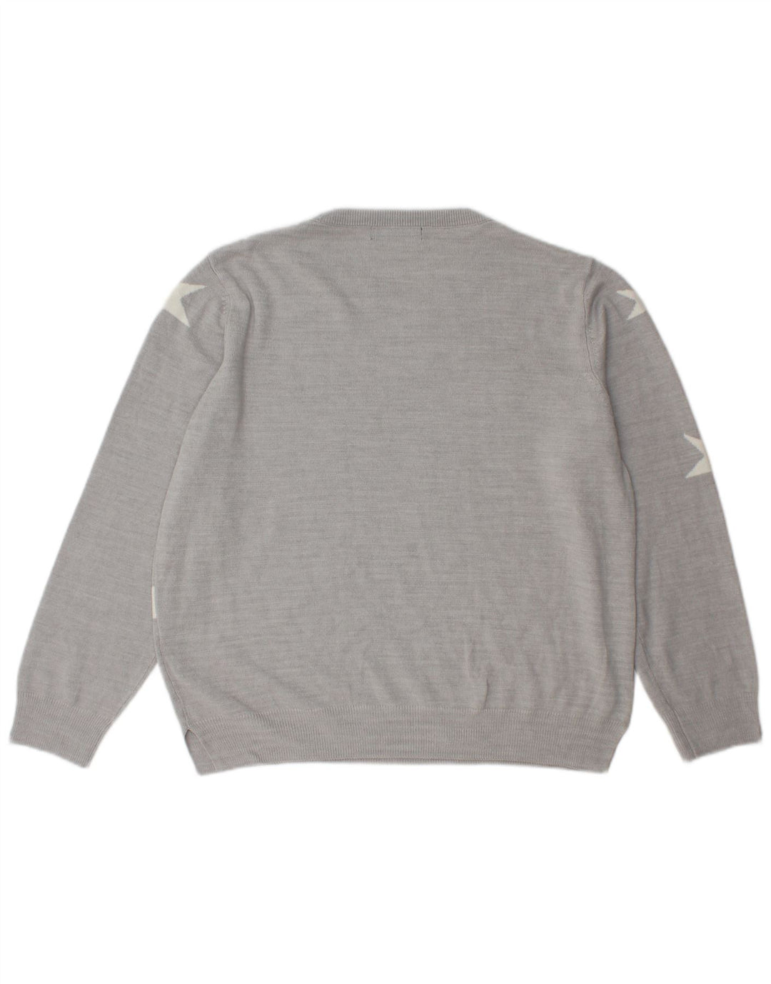 Suéter feminino Marks & Spencer com gola redonda Reino Unido 16 grande cinza
