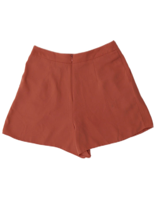 Calça quente feminina Topshop com cintura alta e cintura alta UK 10 poliéster rosa W26 pequeno