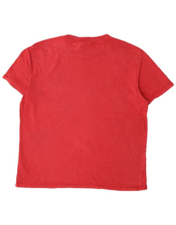 Camiseta masculina Polo Ralph Lauren grande algodão vermelho