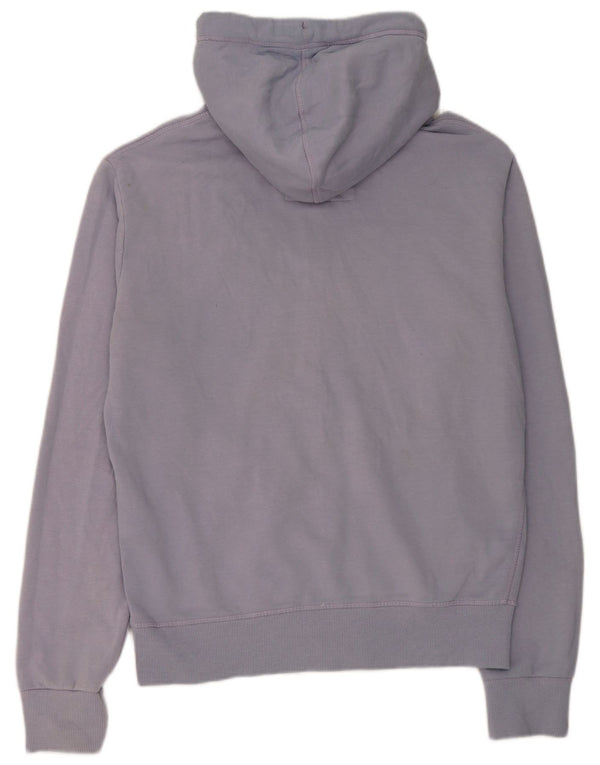Suéter feminino Superdry com capuz e zíper gráfico UK 16 grande algodão azul