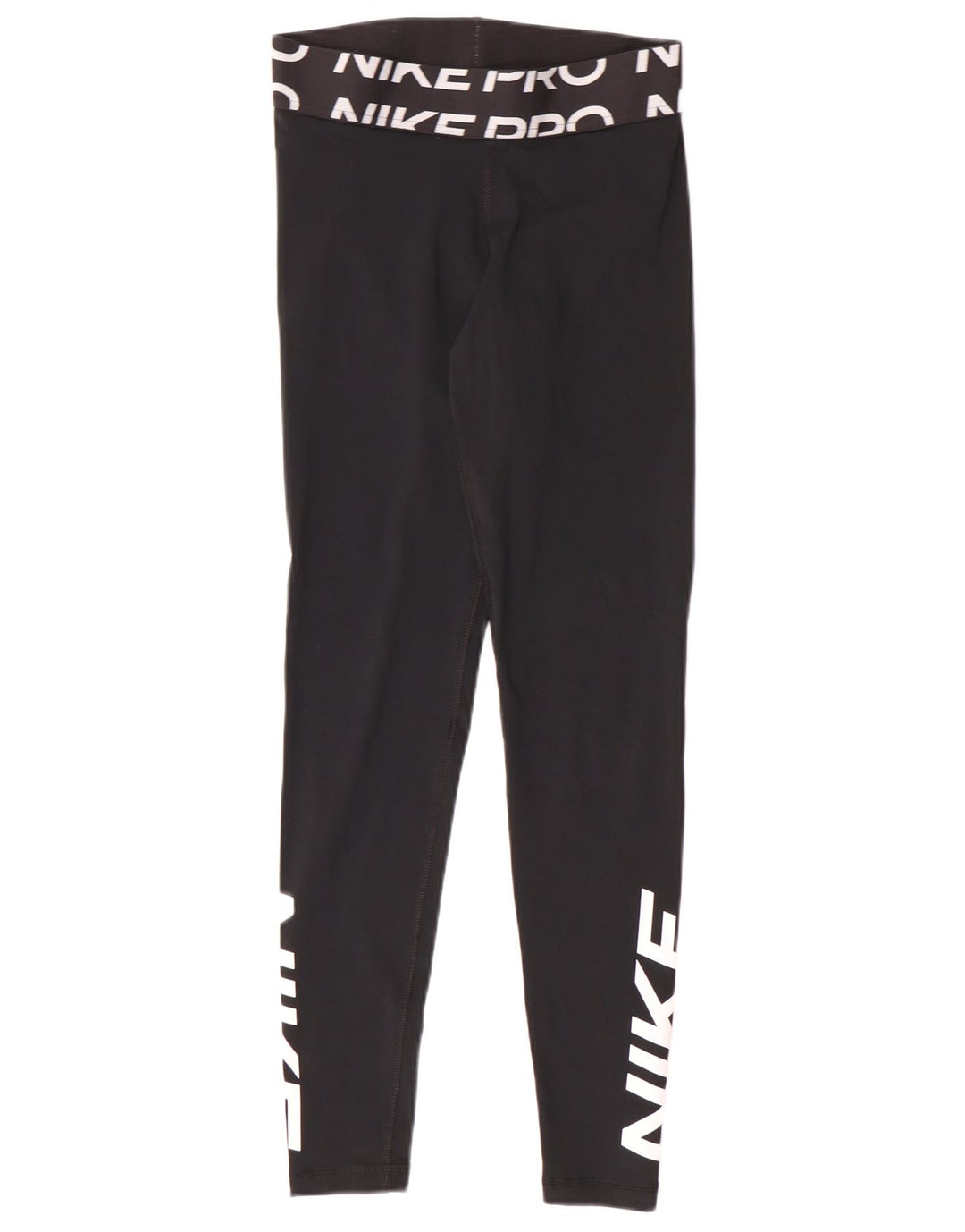 Leggings femininas Nike Dri Fit Graphic UK 10 pequenas esportivas pretas de poliéster